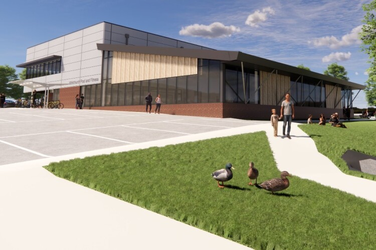 CGI of the planned new Whitchurch leisure centre