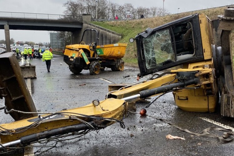 A bridge strike in Glencarse in March 2023 resulted in significant damage to one of the steel primary deck elements and the concrete deck slab above. The steel load bearing element was also badly deformed.