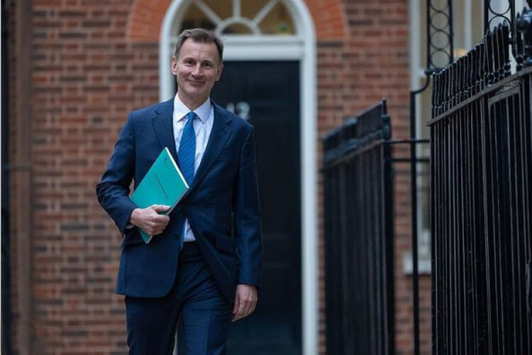 Chancellor of the exchequer Jeremy Hunt on his way to deliver his 2023 autumn statement at the House of Commons