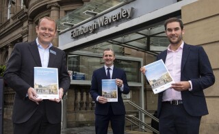 left to right - Alex Hynes, Michael Matheson and Adam McVey