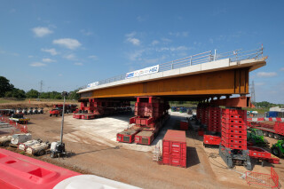 The bridge was constructed alongside the M42