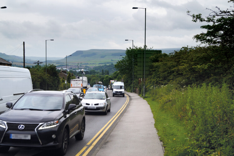 Trunk road traffic in Mottram