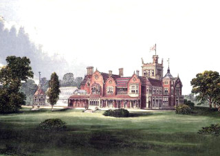 Engraving of Athlone House (then Caen Wood Towers) circa 1880