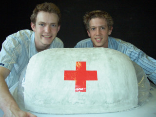 Peter Brewin (left) and Will Crawford were students at Imperial College when they conceived the idea of Concrete Canvas