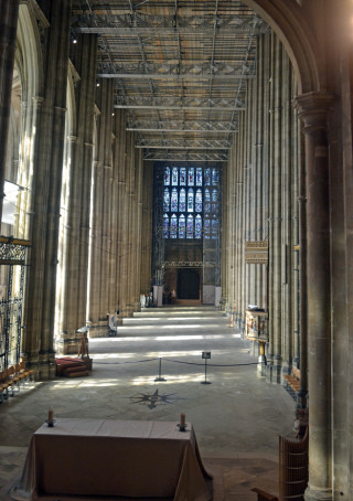 The highlight of the project so far has been the erection of a 53m-long safety deck 16m above the cathedral's nave