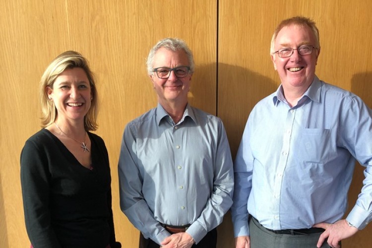 RSK environment and planning director Sarah Mogford, Headland MD Tim Holden and RSK chief Alan Ryder  