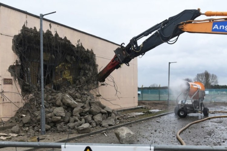 Nibbling away at reinforced concrete