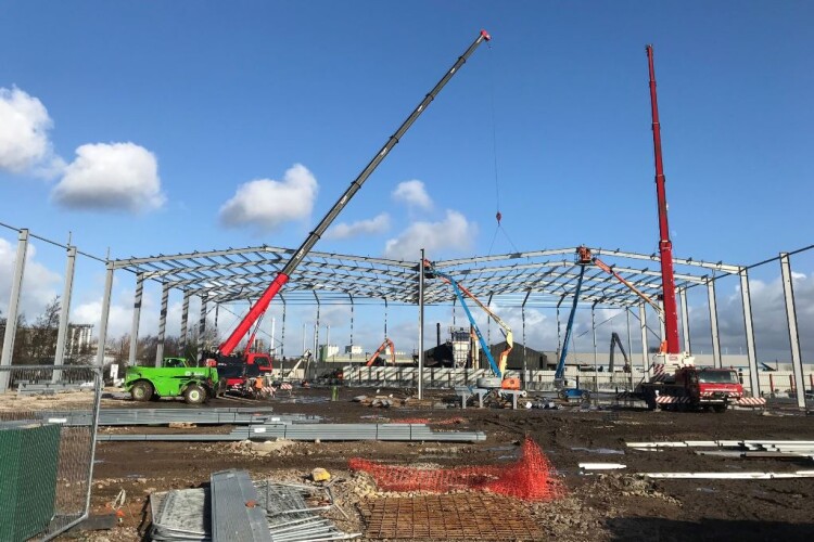 The steelwork is starting to go up