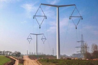 How the pylon should look with cables suspended