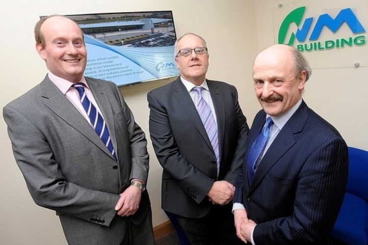 Business development manager Robert Jones (left), head of construction Peter Stuart (centre) and chief executive Robert Moyle (right)