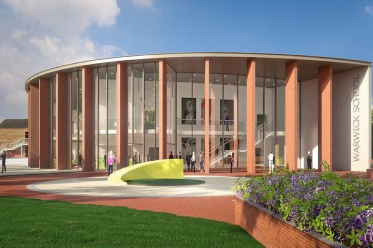 The new assembly hall has been designed by Associated Architects