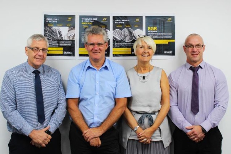 From left, SGB general manager Alan Arthur, operations manager John Woodcock, senior QS Elaine Morgan and business development manager Jason Milner