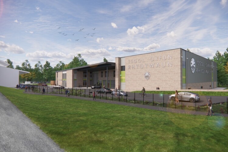 CGI of the new block to be built at Ysgol Rhydywaun