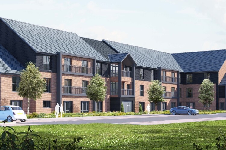 CGI of Elgar Court Care Home, which is now under construction