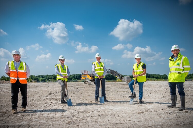Breaking ground are, from left to right, James Mandley (Winvic), Adam Payne (Berry Bros. & Rudd &ndash; BBR), Edward Rudd (BBR), Max Lalondrelle (BBR) and George Glennie (Goodman)