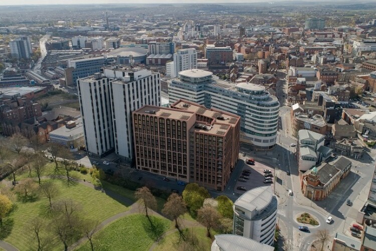 Aerial view of the new Bendigo building