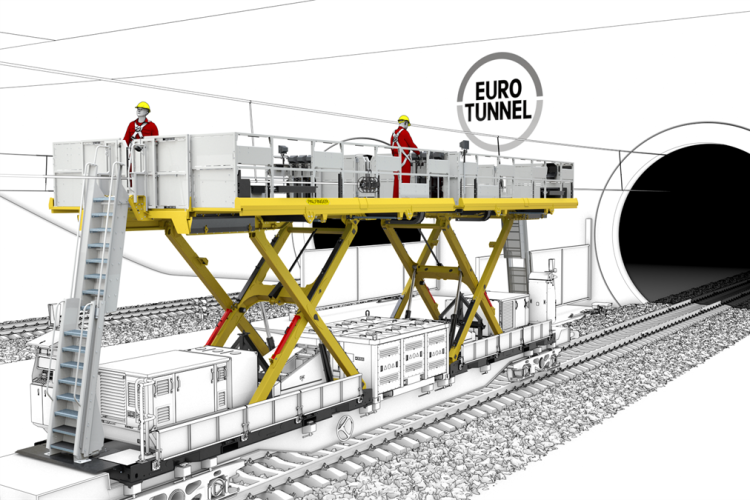 Eurotunnel has 16 of these specail Palfinger PA1500 scissor lift platforms 