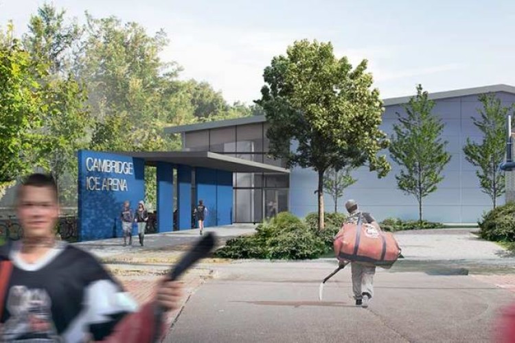 CGI of the planned Cambridge Ice Arena