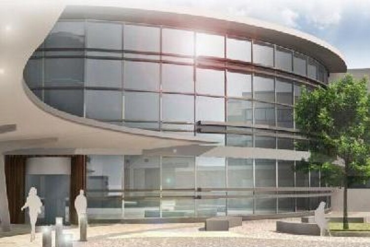 The new entrance