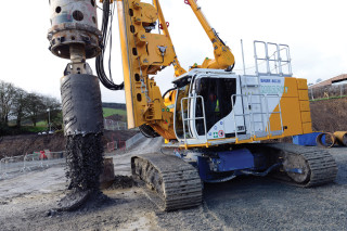 Murphy's new Bauer BG26 piling rig was bought specially for this project