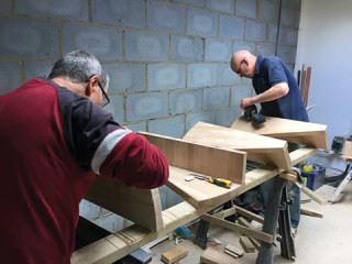 Eguizabal joiners assemble a bespoke spiral staircase 