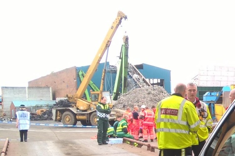 The scene in Aston Church Road, Nechells. Photos from West Midlands Fire Service and Police.