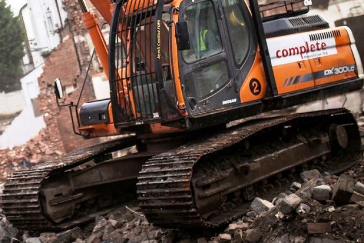 Complete Demolition has a fleeet of crawler excavators