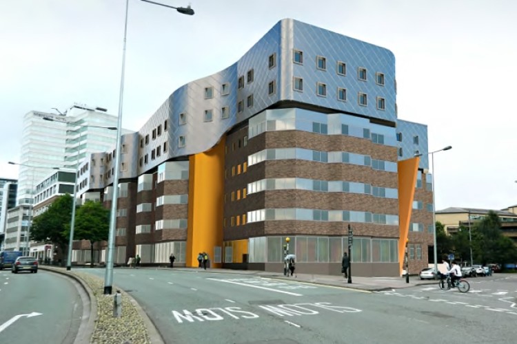 CGI of Fitzalan Court student halls