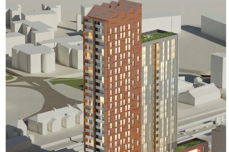 The scheme will provide 198 flats for rent