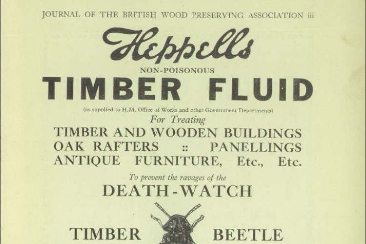 1930s' advertising in the Journal of the British Wood Preserving Association
