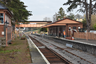 Photomontage of the new Broadway Station superimposed on a photograph taken from the same viewpoint in 1904