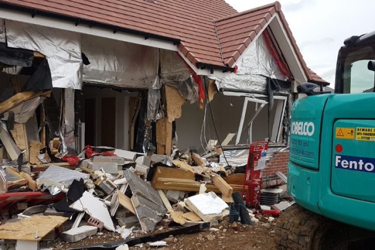 Photos of the damage were posted on Twitter by East Herts Rural Police