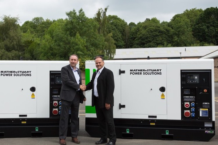 Bryan Harris, managing director of Harrington Generators, with Mather+Stuart director Gary Orton