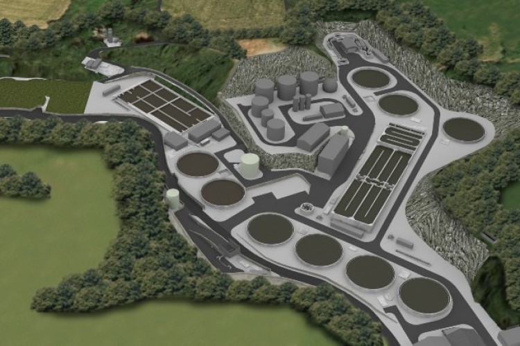 Artist&rsquo;s impression of Jersey sewage treatment works
