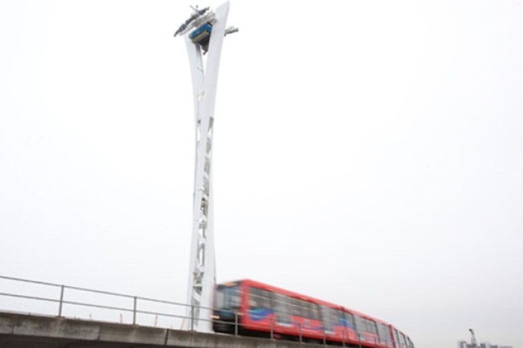 The north intermediate tower near the Royal Docks 