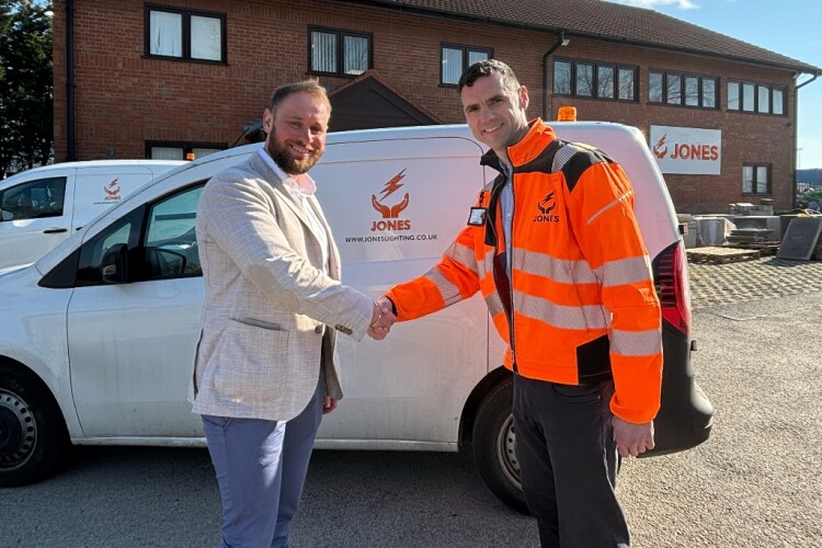 United Living Group chief operating officer Luke Anderson (left) and Jones Lighting director Wesley Jones (right)