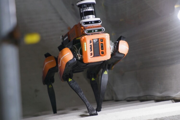 A FieldAI robot, courtesy of McLaren