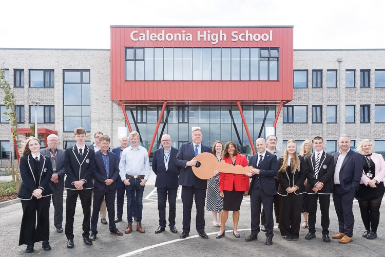 The key handover at Caledonia High School