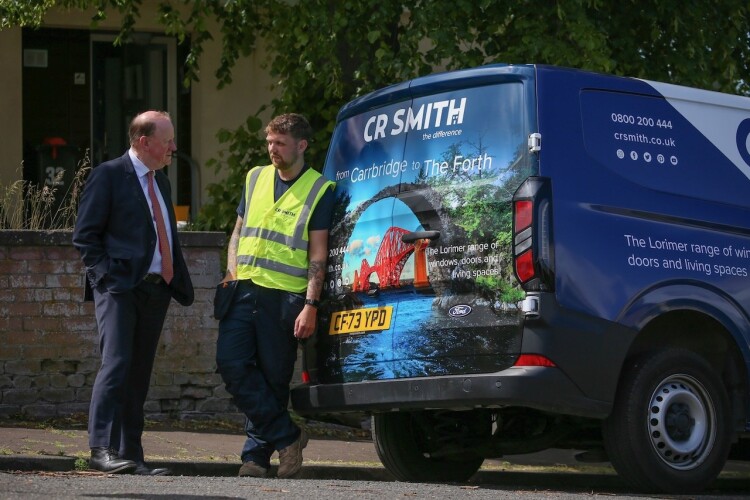 Gerard Eadie, chairman, on a site visit in Edinburgh