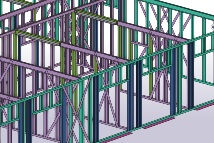 A model of steel structures