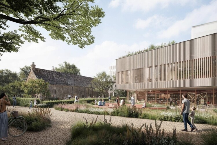 The planned campus, and Minchery Farmhouse