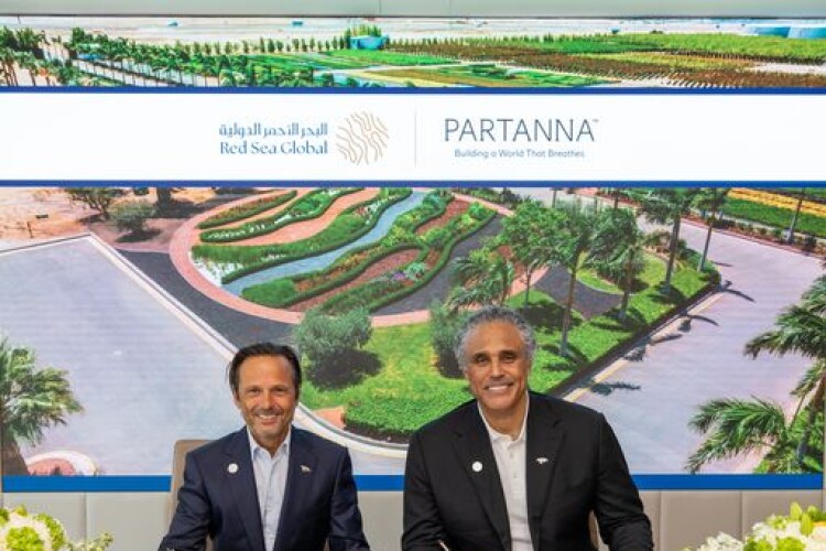 RSG chief executive John Pagano (left) and Partanna co-founder Rick Fox sign the agreement