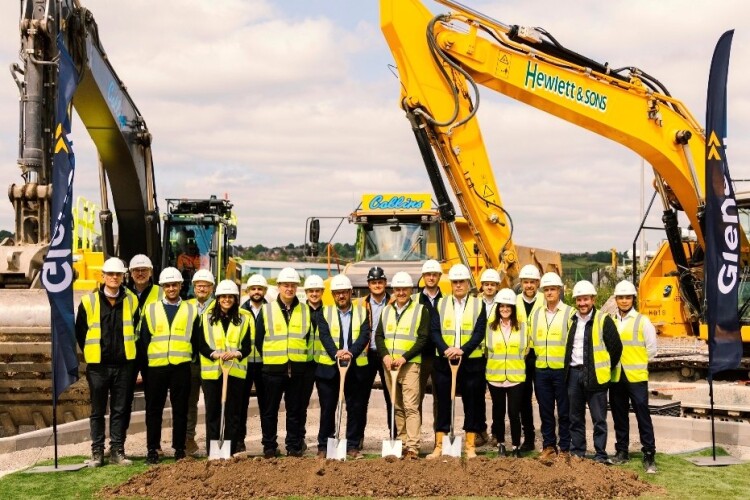 The ground breaking photo call