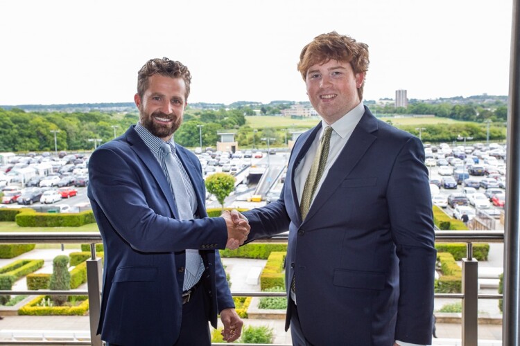 The Hill Group managing director Tom Hill (left) with 22-year-old council leader Dan Swords