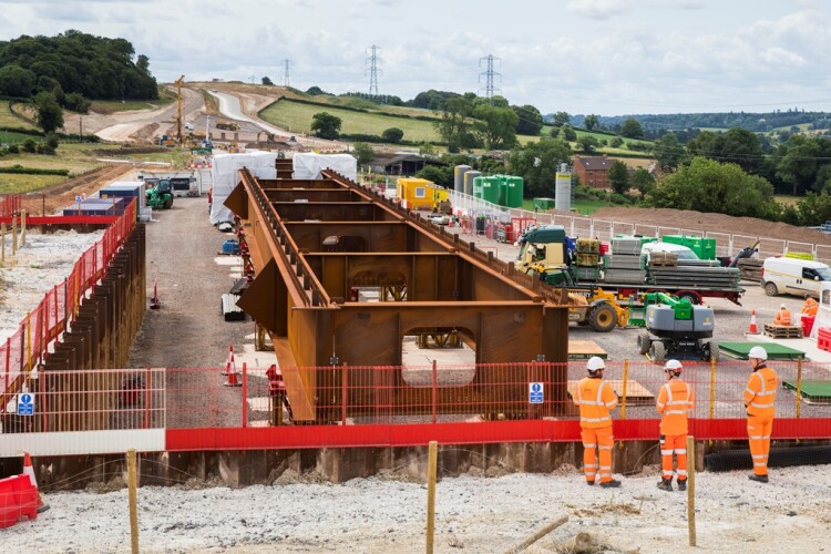 Steelwork for Wendover Dean viaduct