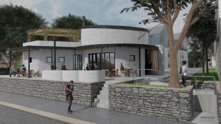 CGI image of the proposed 3D printed Charter Street community centre 