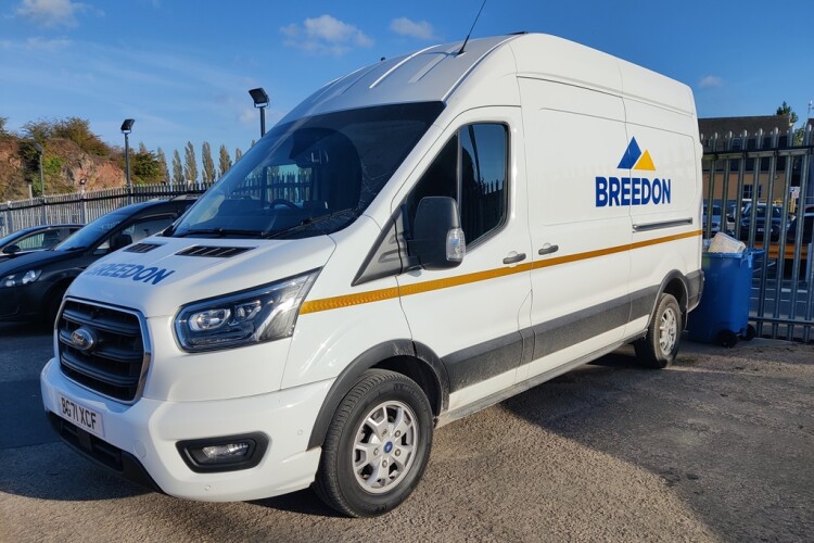 A Breedon van, fitted with Lightfoot