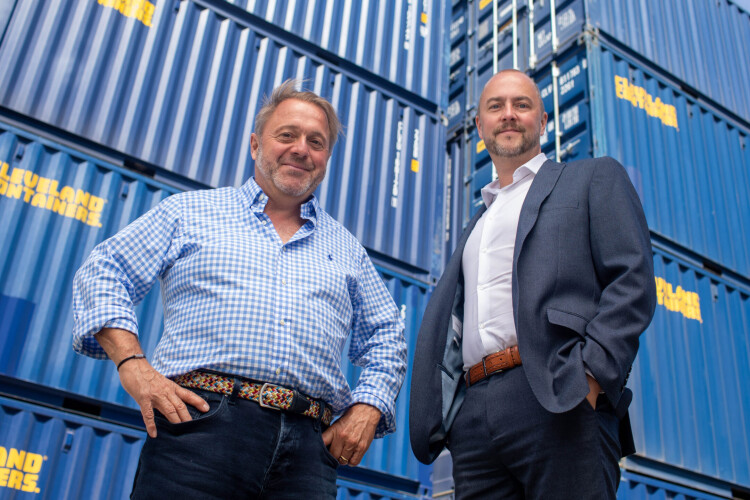 Cleveland Containers chief executive Johnathan Bulmer (left) with his new chief operating officer, Andrew Thompson, formerly of Mobile Mini