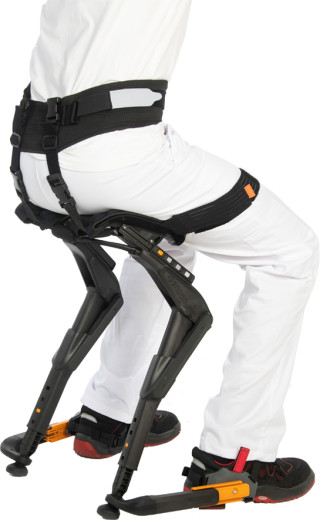 Noonee's Chairless Chair, supports the user in a sitting position