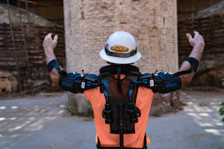 The EksoVest is currently being trialled by Amey maintenance staff on the Forth Road Bridge in Scotland 